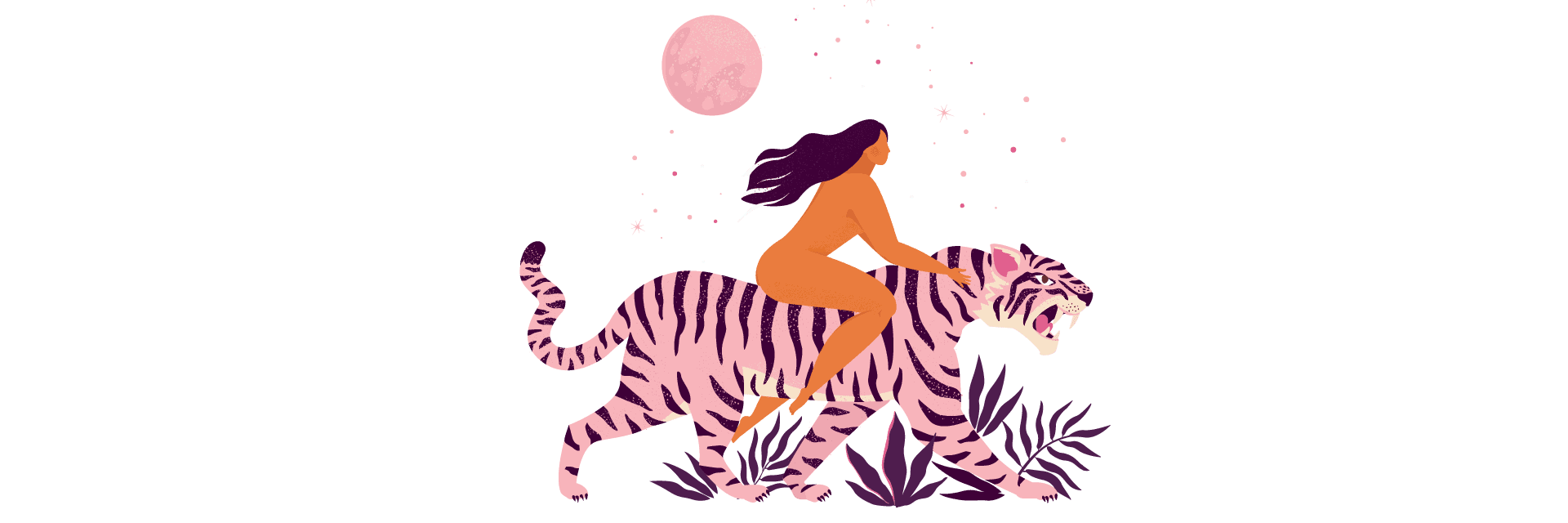 woman riding on a tiger